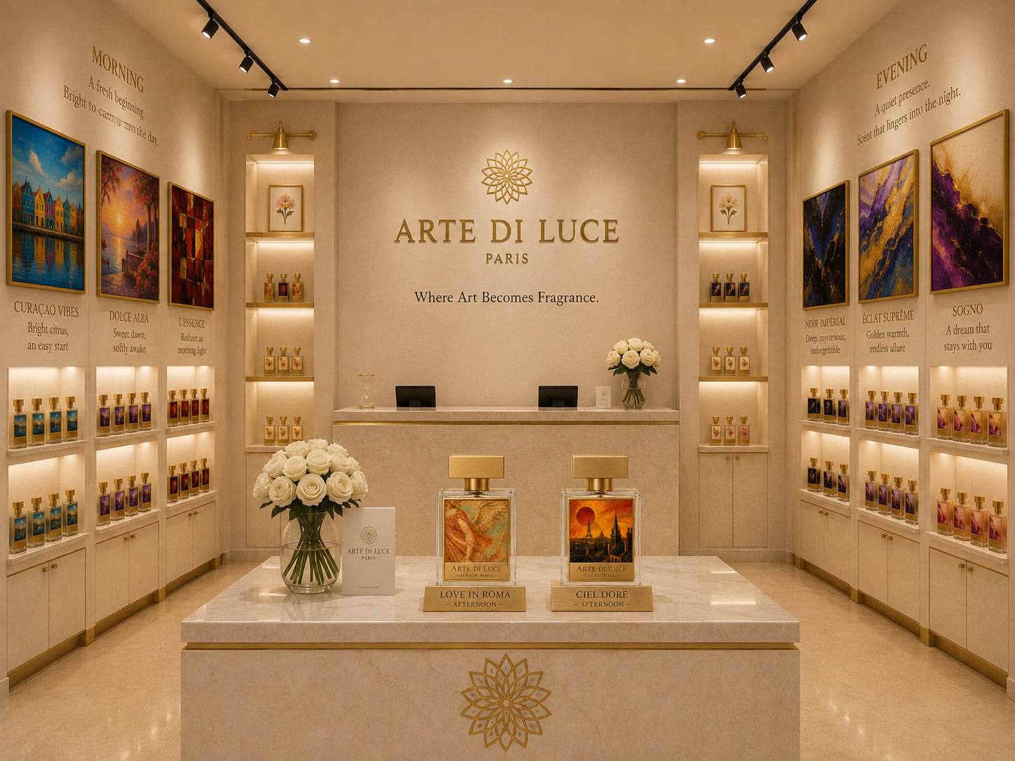Arte di Luce boutique interior
