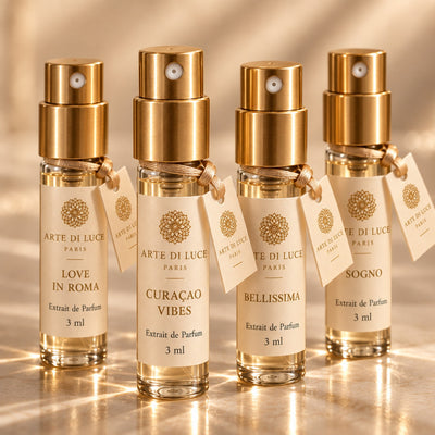 Four Arte di Luce Paris 3 ml Discovery Set fragrance vials